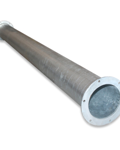 Tube f/extension for auger 2m, 2 flanges S150